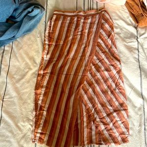 Madewell Striped Midi Skirt